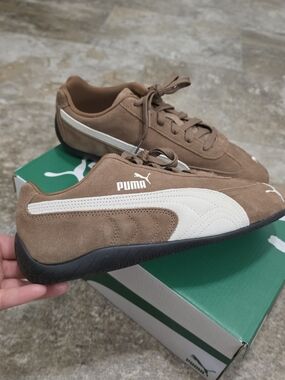 Womens PUMA Speedcat OG Athletic Shoe - W10 - Haute Coffee/Frosted Ivory/Black
